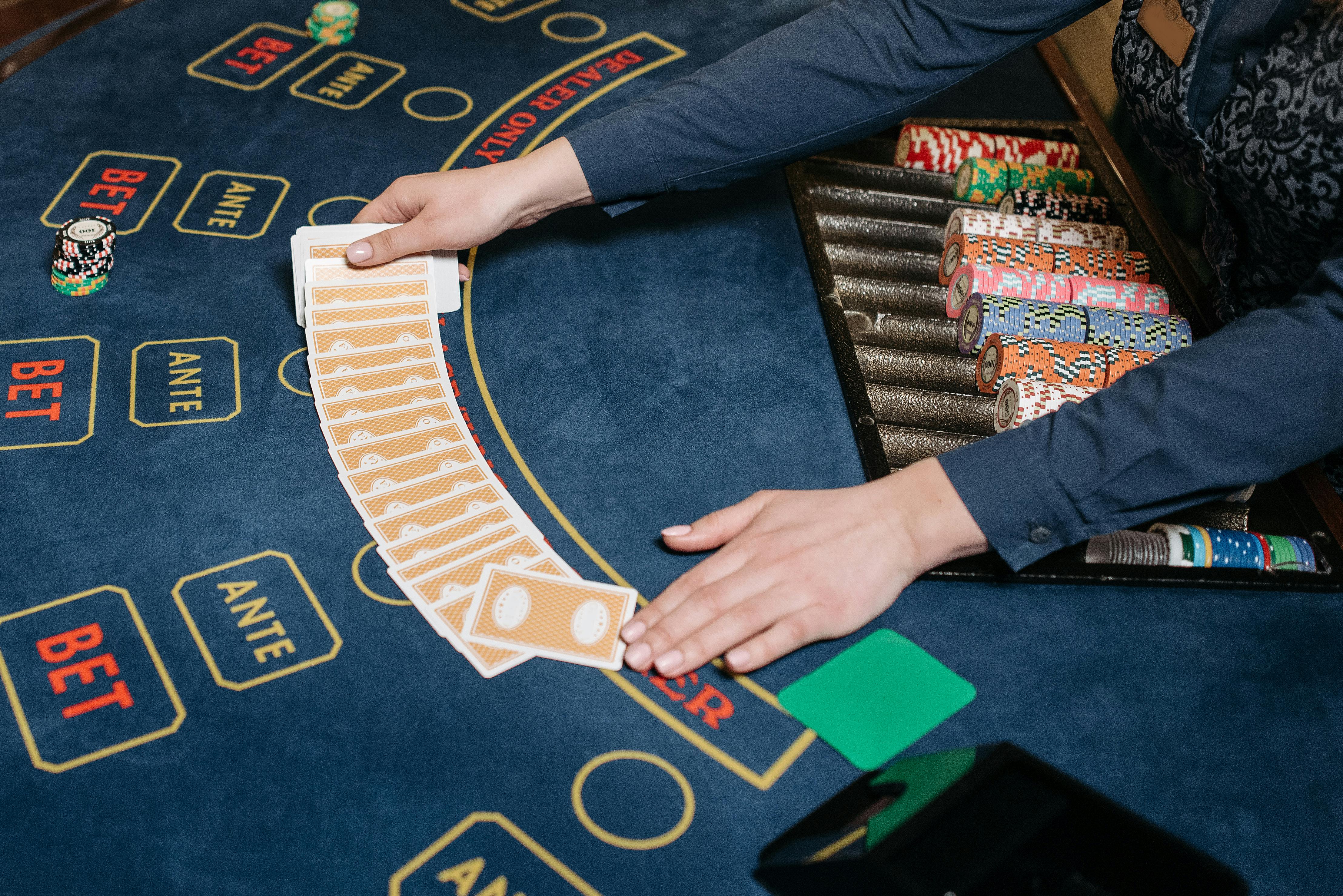 Baccarat table
